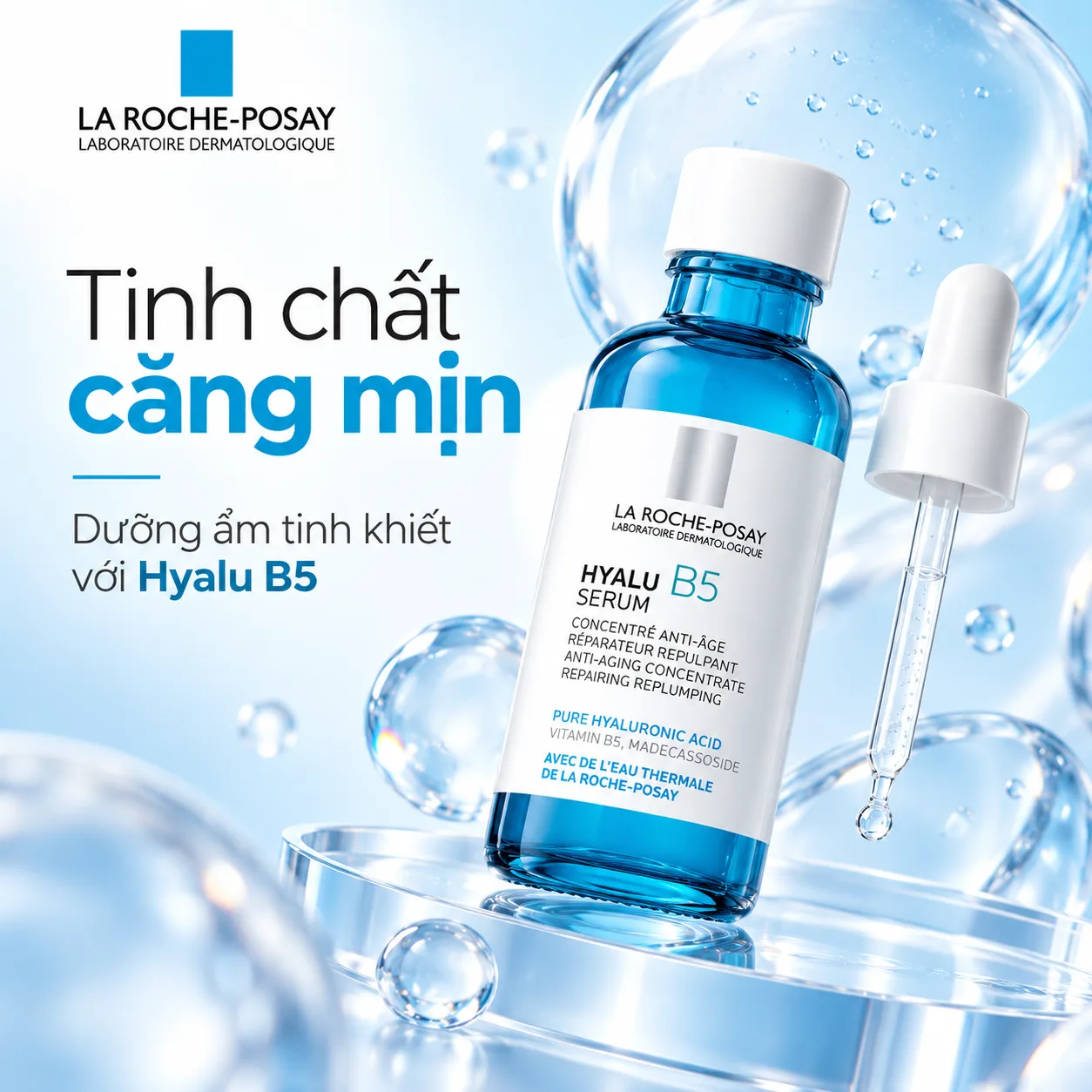 serum la roche posay hyalu b5 - Minh họa cơ chế hoạt chất sinh học (La Roche-Posay)